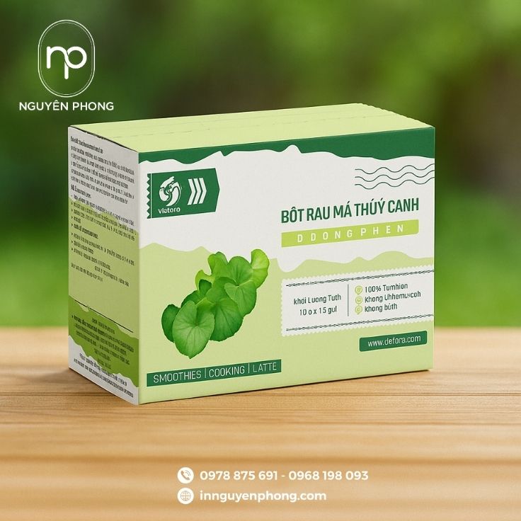 Mẫu hộp đựng bột rau má đường phèn